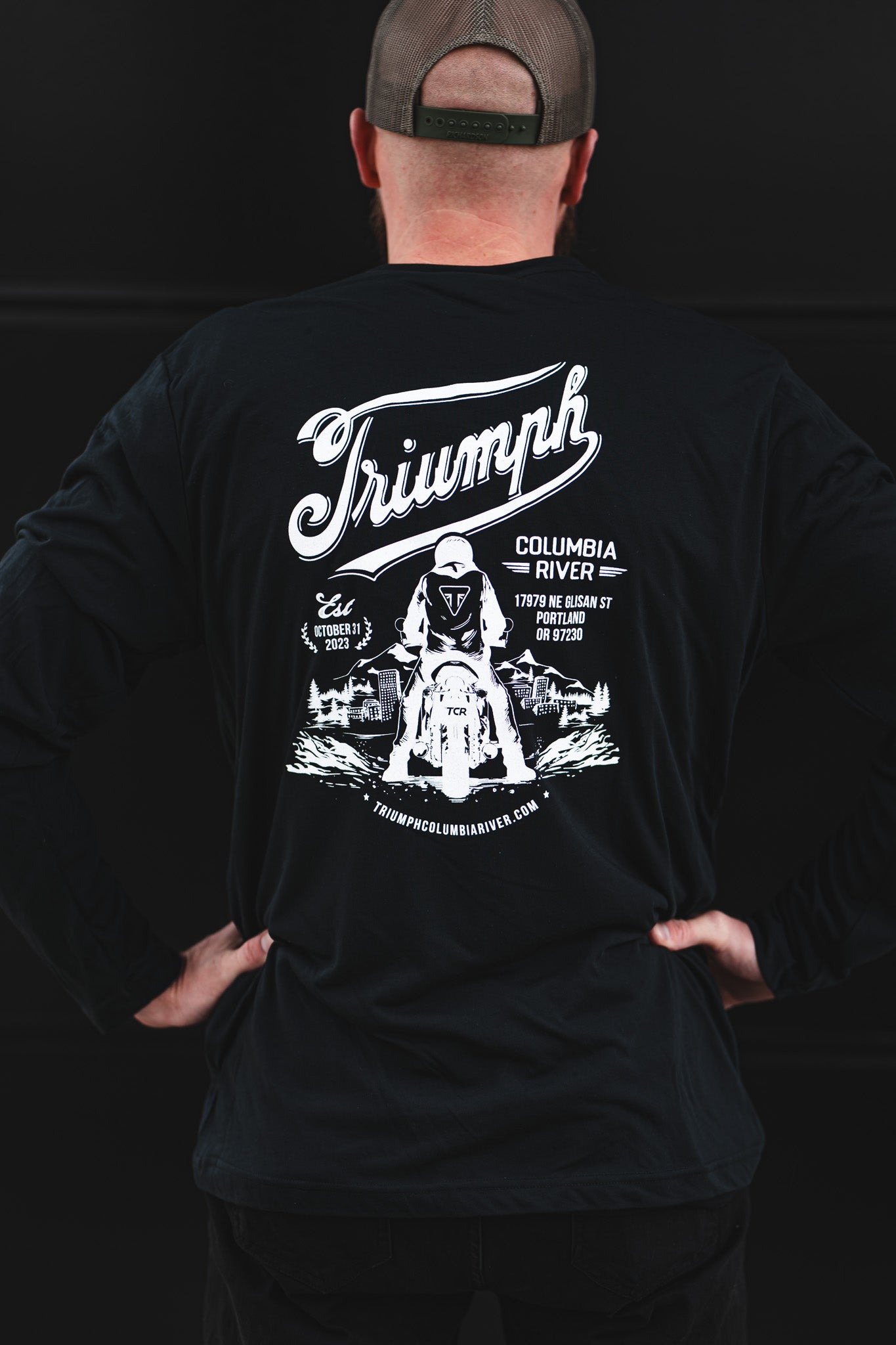 Sport-Tek Long Sleeve PosiCharge Competitor Cotton Touch - Black and White